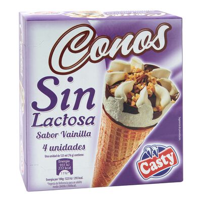 Helado cono Casty vainilla 4 uds