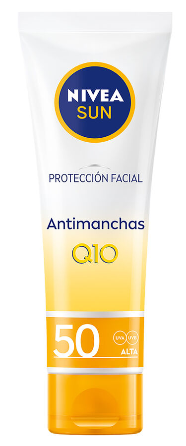 Crema solar facial Nivea 50ml FPS 50 antimanchas y antiedad