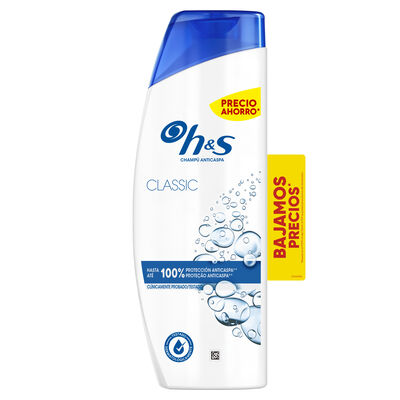 Champú clásico h&s con fórmula anticaspa y 330 ml