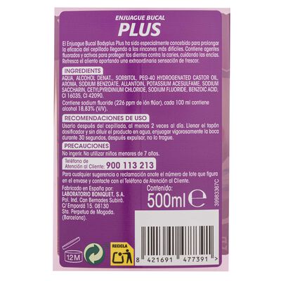 Enjuague bucal Bodyplus 500ml plus
