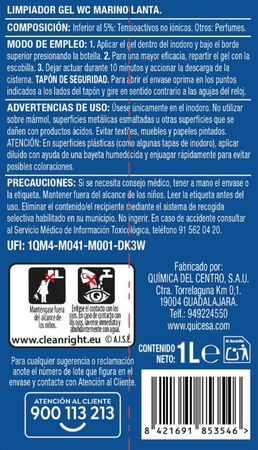 Gel WC lanta 1l marino 3 en 1