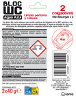 Bloc wc con acci&oacute;n continua de limpieza que limpia perfuma y colorea Lanta 2x40 g