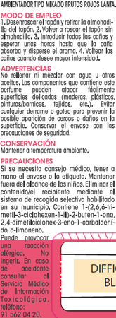 Ambientador tipo mikado Lanta 50ml frutos rojos