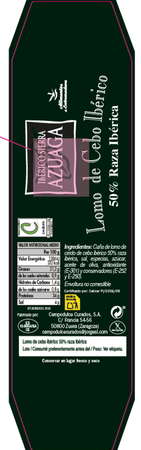Lomo de cebo 50% raza ibérica