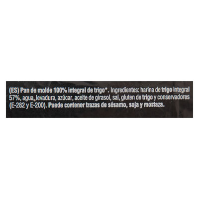 Pan de molde integral Tradipan 800g