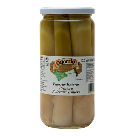 Puerros enteros categoría primera Celorrio 400g