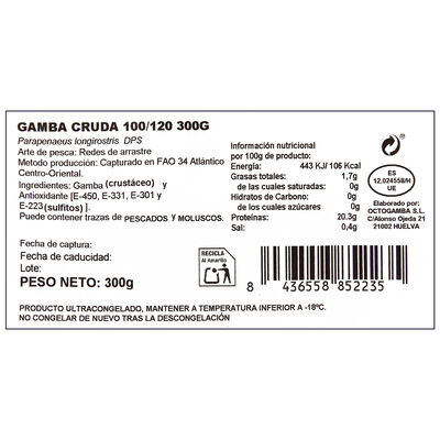Gamba cruda octogamba 300g 100/200