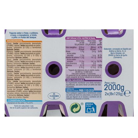 Yogur Alipende pack 16 sabores surtidos