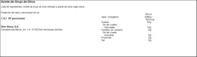 Aceite de orujo lindoliva La Mas&iacute;a 1l