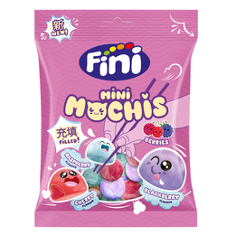 Golosina mini mochis frambuesa arándano cereza Fini 90g