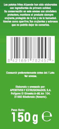 Patatas fritas Alipende 150g campesina