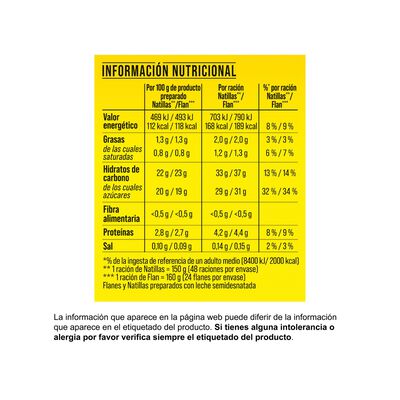 Flan Potax 192g 6 sobres vainilla 24 flanes