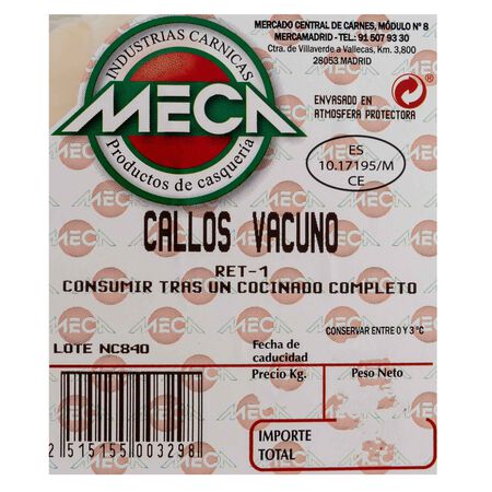 Callos de vacuno meca 450g aproximadamente