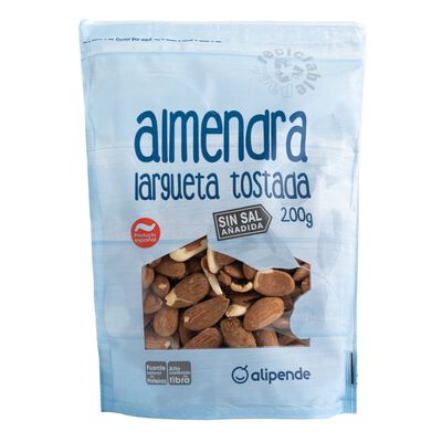 Almendra largueta sin sal tostada Alipende 200G