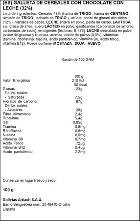 Galletas de chocolate con leche mini Dinosaurus 100g