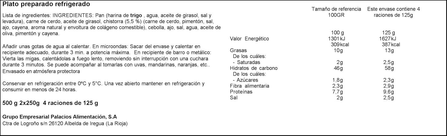 Migas floristan 500g