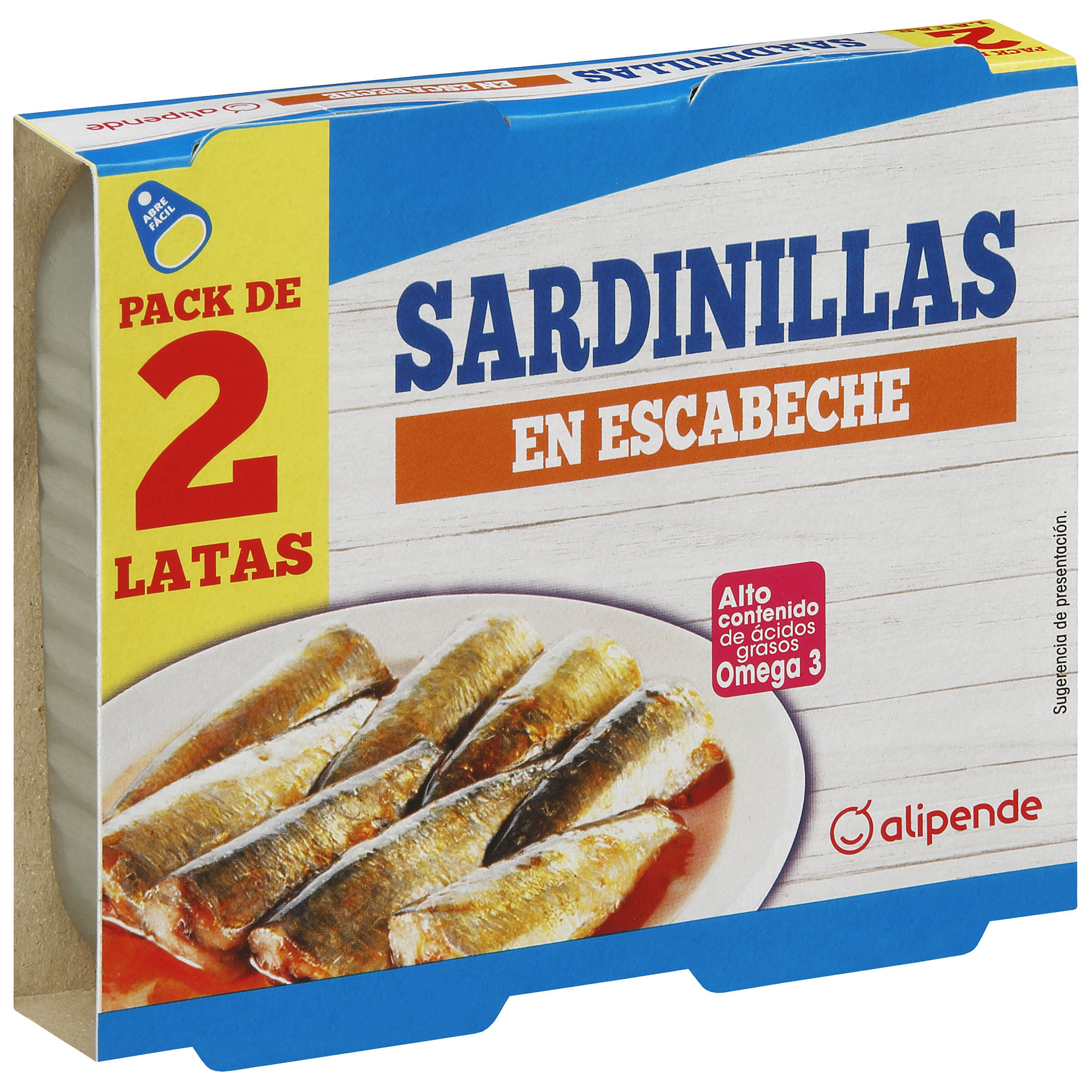 Sardinillas en escabeche Alipende 2 unidades 62g