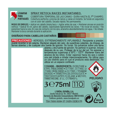 Coloraci&oacute;n spray Magic Retouch 75 ml Casta&ntilde;o