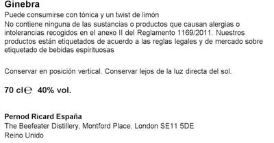 Ginebra Beefeater 70cl+ 2 Mini Black