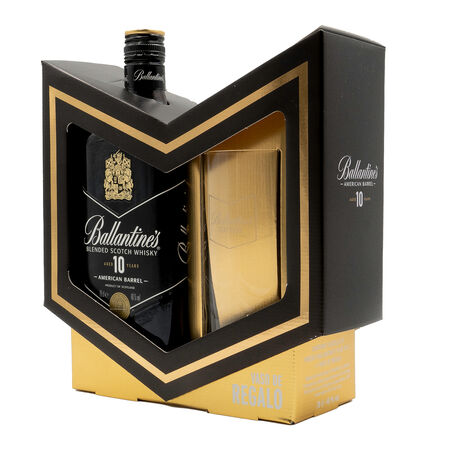 Whisky Ballantine's 10 años 70cl + Vaso