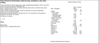 Yogur prote&iacute;na Skyr Alpro 400g fresa