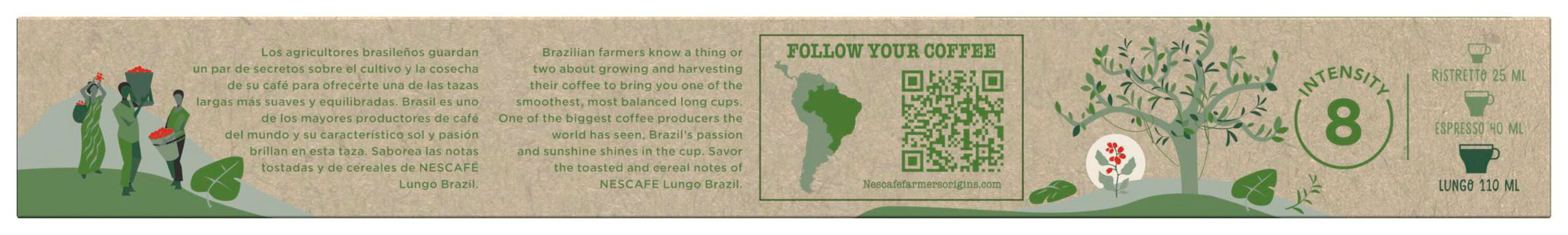 Café origen brazil lungo Nescafé 10 cápsulas