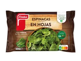 Espinacas en hojas Findus 400g