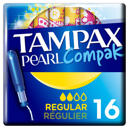 Tampón con aplicador Tampax Pearl compak 16 uds regular