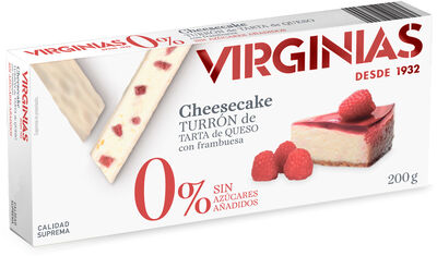 Turrón tarta de queso con frutos rojos sin azúcares añadidos Virginias 200g