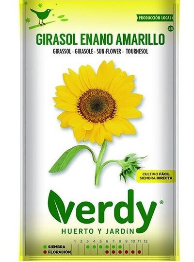 Semilla Verdy girasol enano amarillo