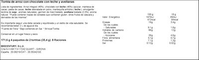 Tortitas arroz choco leche y avellanas Bicentury 142g