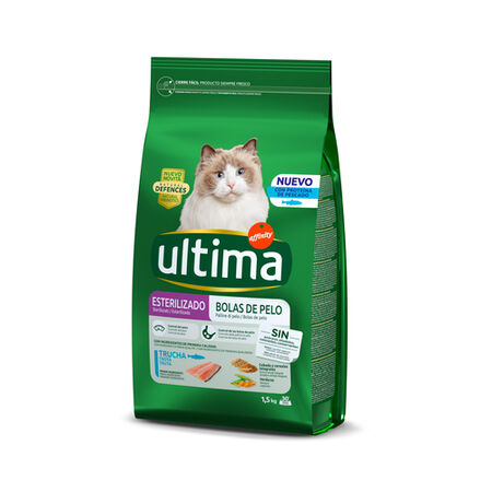 Pienso gato Ultima bolas pelo trucha 1,5kg