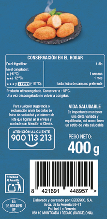 Croquetas Alipende 400g bacalao