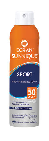 Bruma solar spray Ecran 250ml FPS 50 sport resistente al agua y al sudor