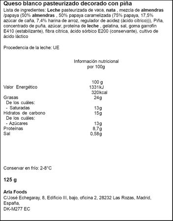 Queso Castello con pi&ntilde;a 125g