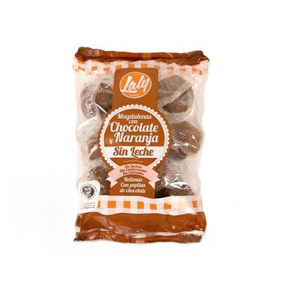 Magdalenas Laly choco y naranja sin lactosa 450g