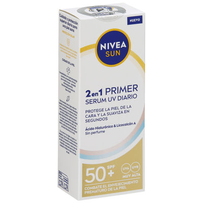 Serum uv diario Nivea 30 ml f50 acido hialuronico y licocalcón A