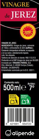 Vinagre de jerez Alipende 500ml