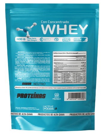 Prote&iacute;na concentrada sabor neutro &Aacute;rea Prot&eacute;ica 400g