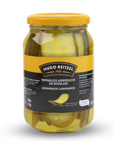Pepinillos laminados Hugo Reitzel 270g