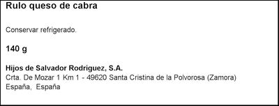 Queso rulo de cabra El Pastor 140g