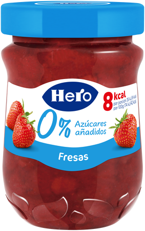 Confitura Mermelada Fresas 0% az&uacute;car a&ntilde;adido Hero Diet 280g