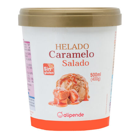 Helado tarrina premium Alipende caramelo salado 500ml