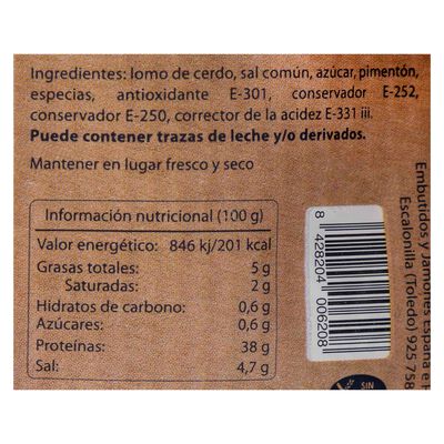Lomo embuchado en lonchas Espa&ntilde;a 200g