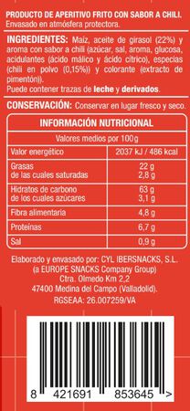Nachos sabor a chili Alipende 150g