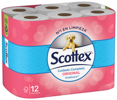 Papel higi&eacute;nico Scottex 12 rollos original