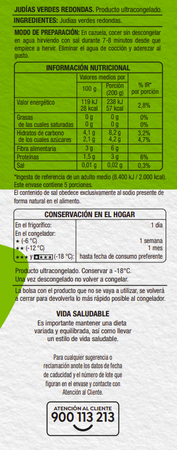 Judías verdes Alipende 1kg redondas