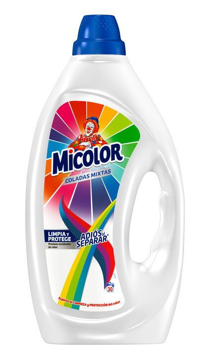 Detergente l&iacute;quido Micolor 30 lavados Adi&oacute;s al separado