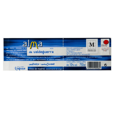 Vino blanco DO Madrid Alma de Valdeguerra