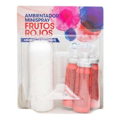 Ambientador minispray Lanta aparato + 3 recambios frutos rojos
